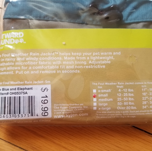 🐕🐶🐾 New- Dog Rain Coat Size S - Picture 4 of 9